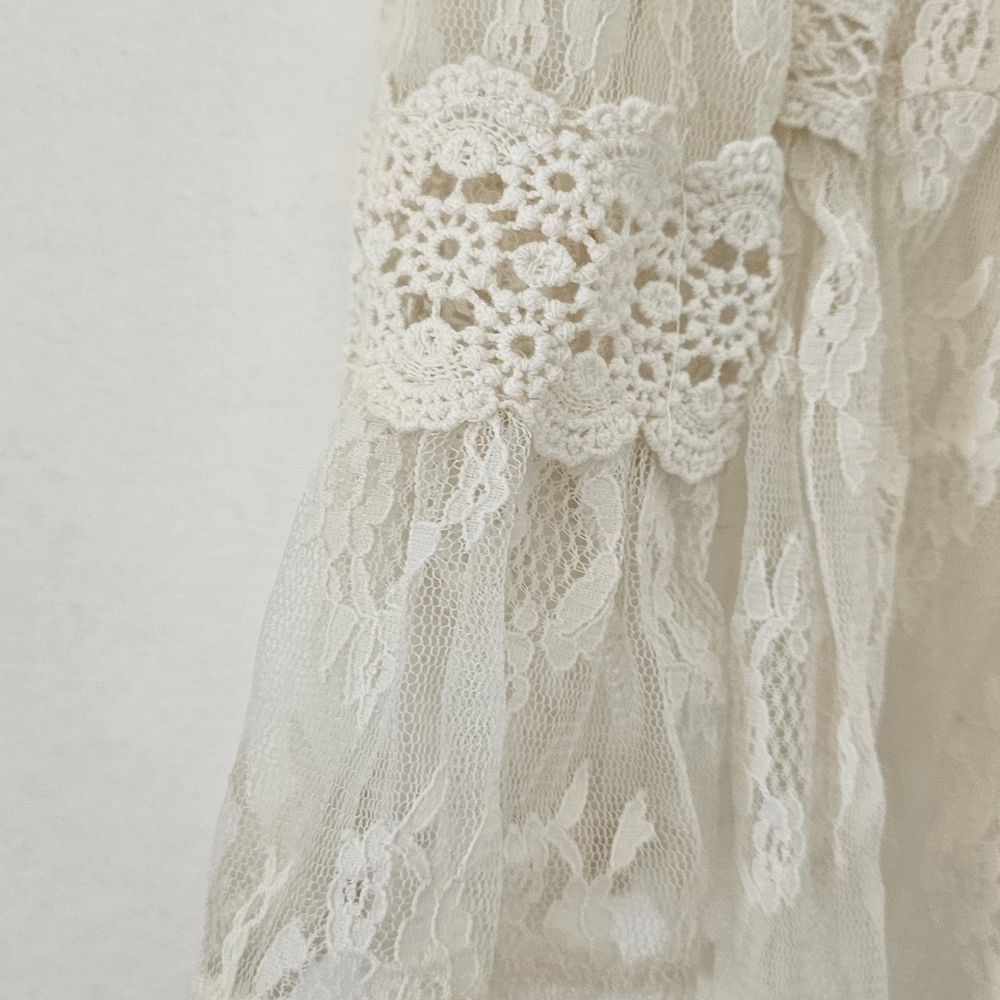 Wild Pearl Cream Lace Blouse